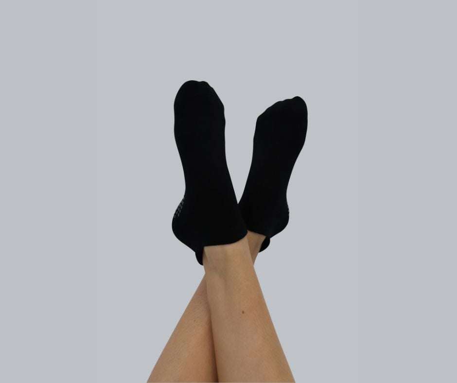 Black Pilates grip socks