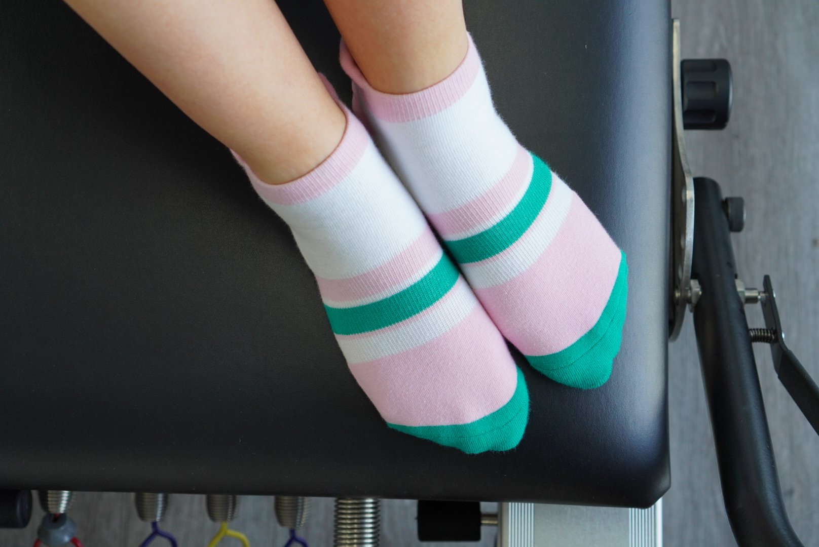 RESISTA Pilates Grip Socks Emerald Pink for Superior Comfort