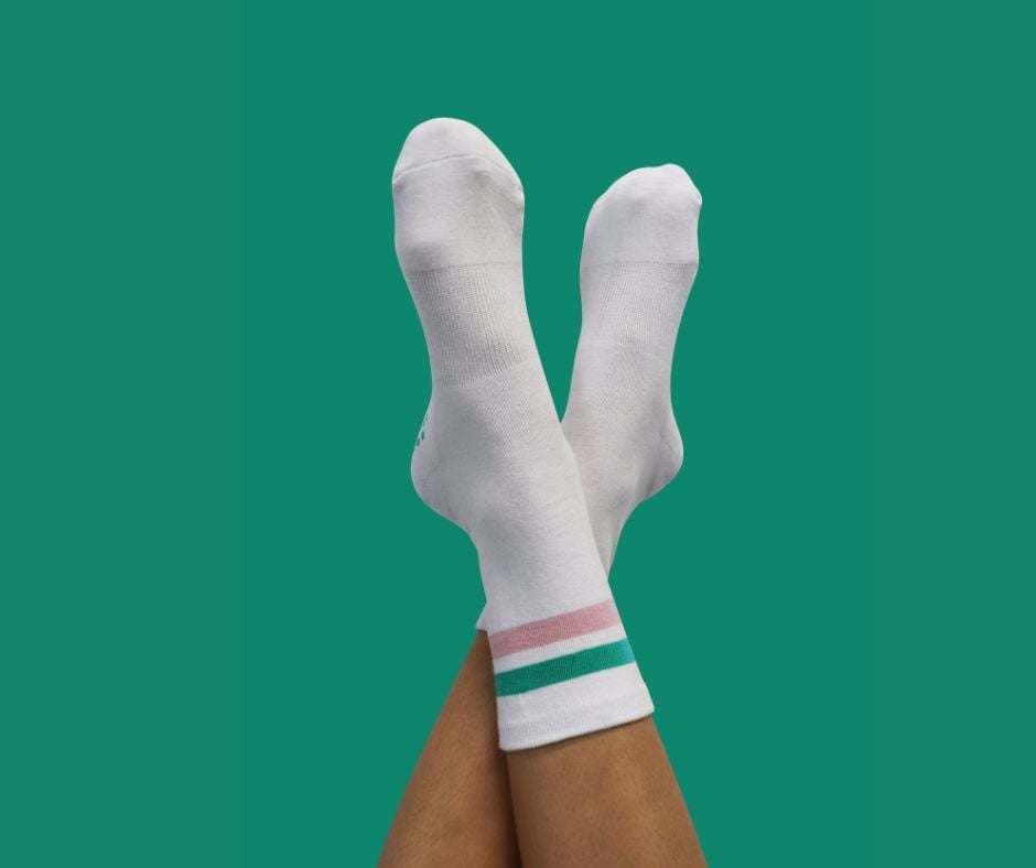 RESISTA Pilates Crew Grip Socks Rosemint