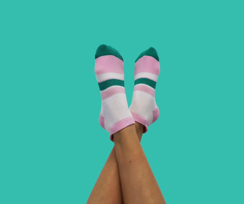 RESISTA Pilates Grip Socks Emerald Pink for Superior Comfort