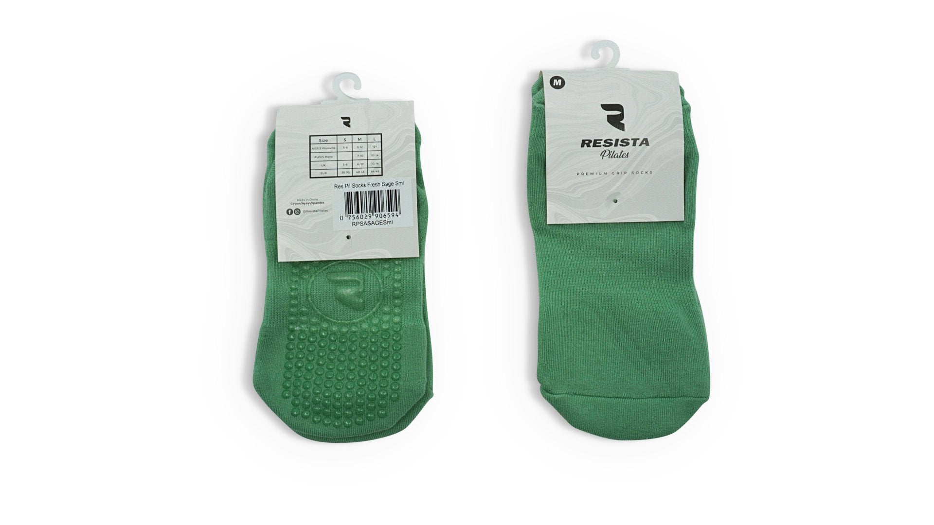 RESISTA Pilates Grip Socks – Fresh Sage Green