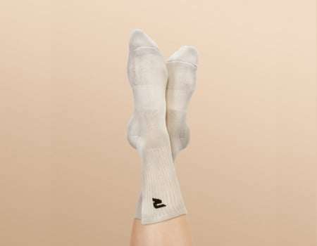 Resista Pilates Crew Socks – Oat | Comfortable & Support for Pilates