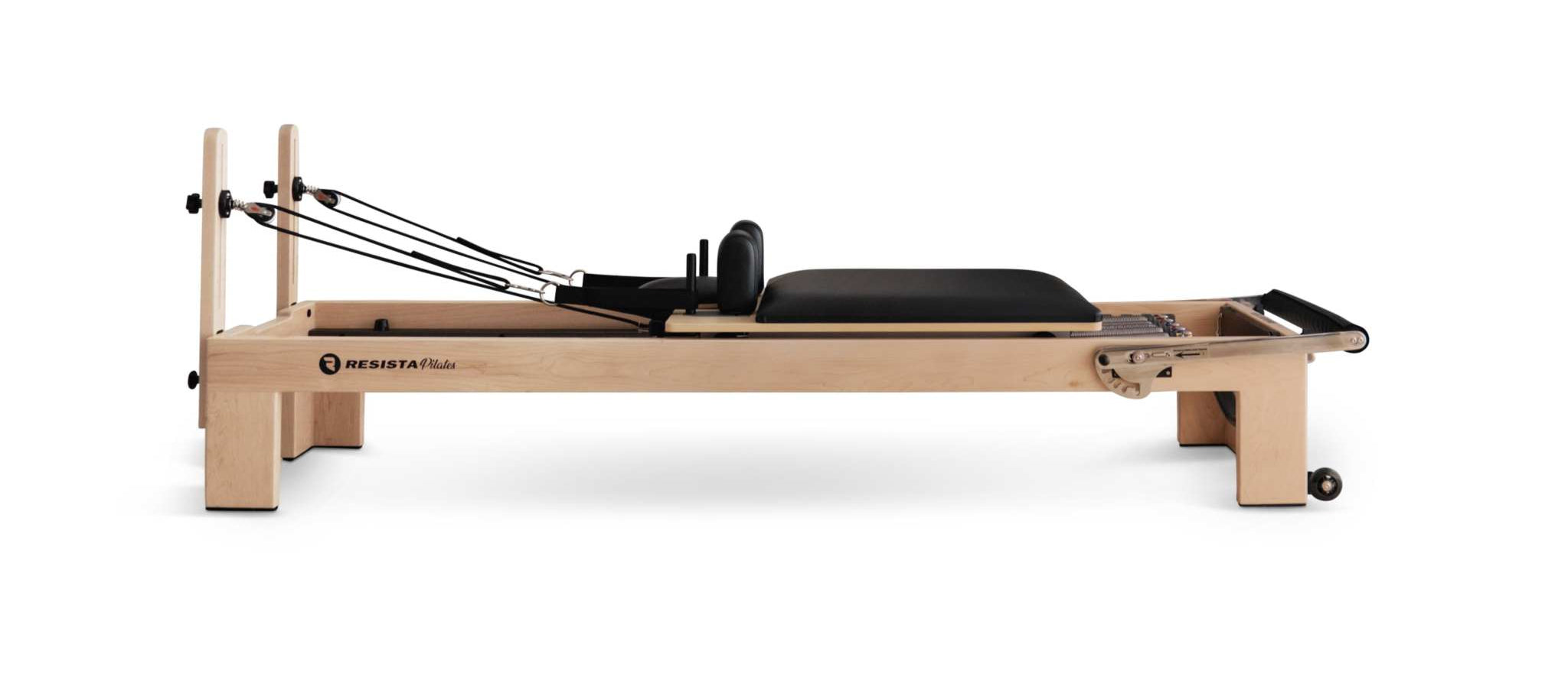 RESISTA Pilates Maple Reformer Black Upholstery