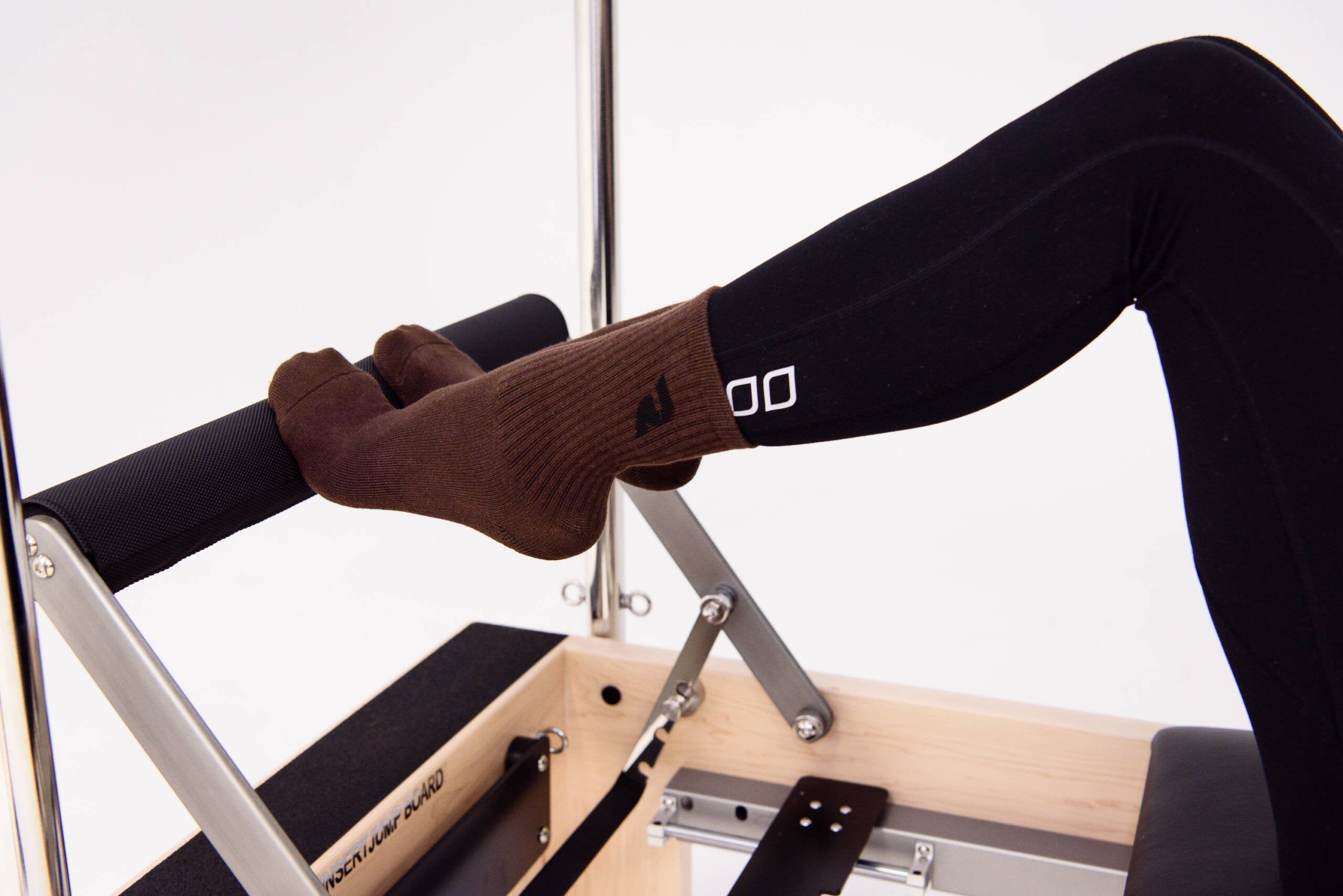 Pilates Crew Socks – Choc Brown | Resista Pilates Australia