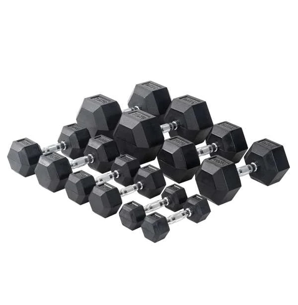 Rubber Hex Dumbbells