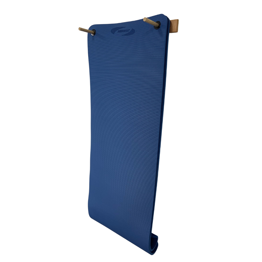 Pilates Mat Rack - Wall Mounted Wooden Storage for Up to 10 Mats