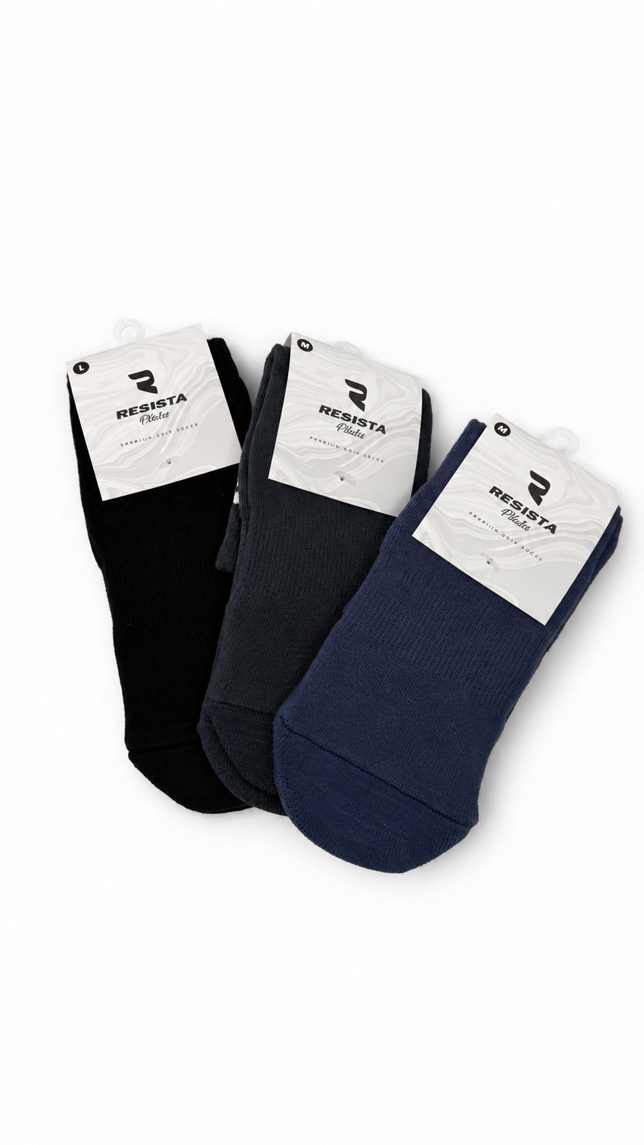 RESISTA Pilates Crew Socks 3 pack – Monochrome