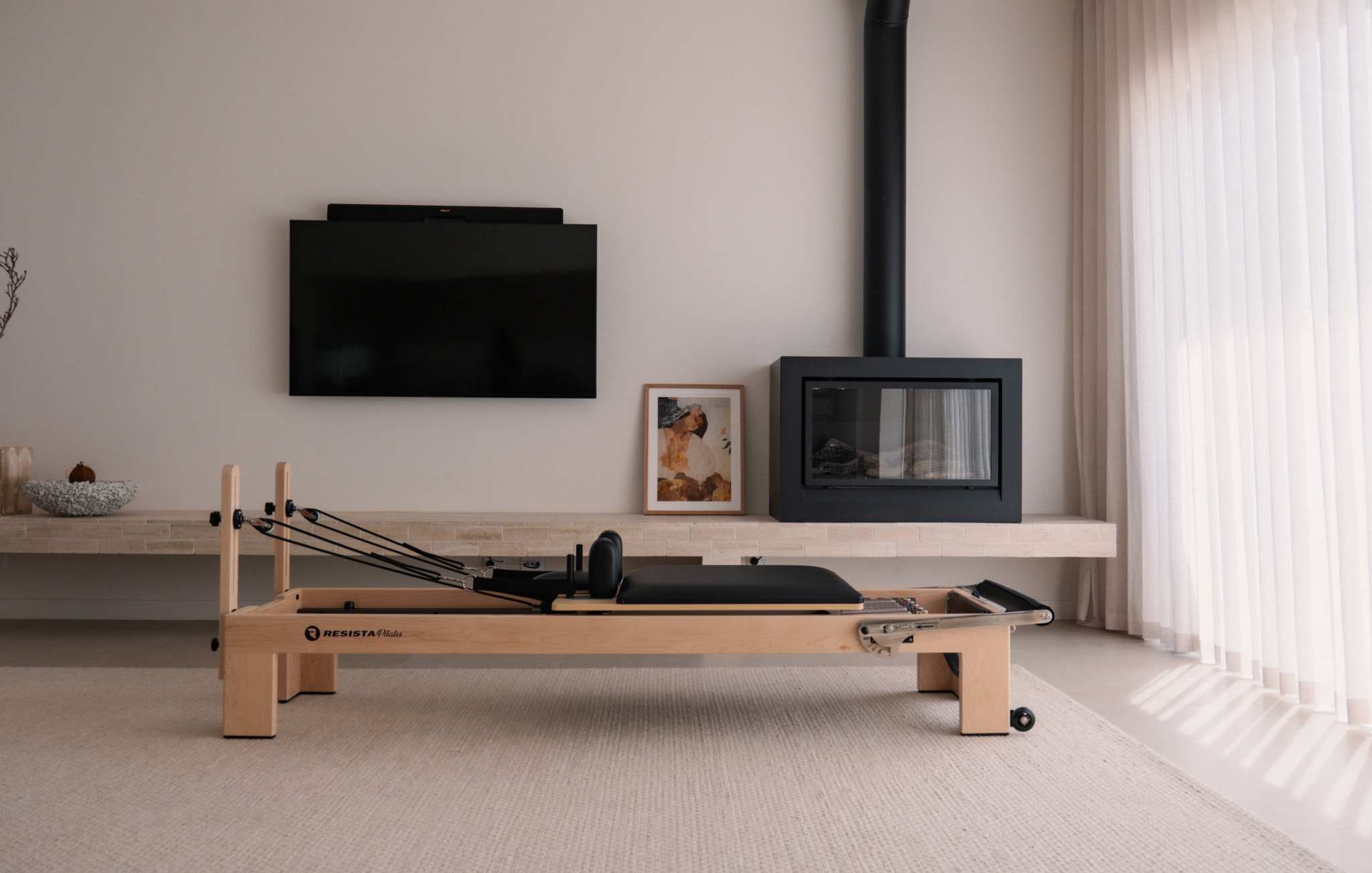 RESISTA Pilates Maple Reformer at home 